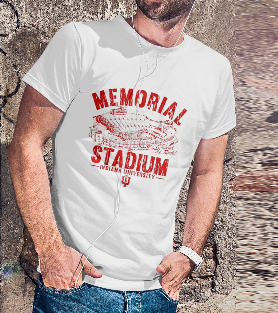 Indiana University Memorial Stadium Defend The Rock T-Shirt