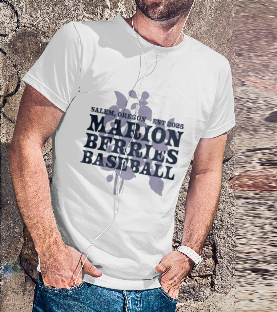 Salemo, Oregon Est 2023 Marion Berries Baseball T-Shirt