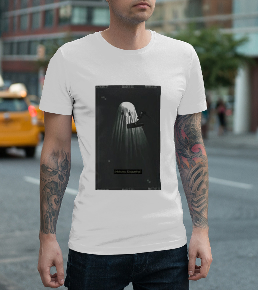 Morbid Nicholas Disgusting Ghost With Microphone T-Shirt