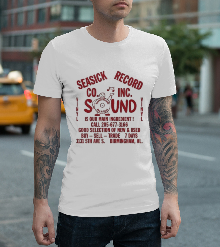 Seasick Record Co Inc Sound Birmingham Alabama 35 RPM 8732 Avenue C Suite Voice Mixes T-Shirt