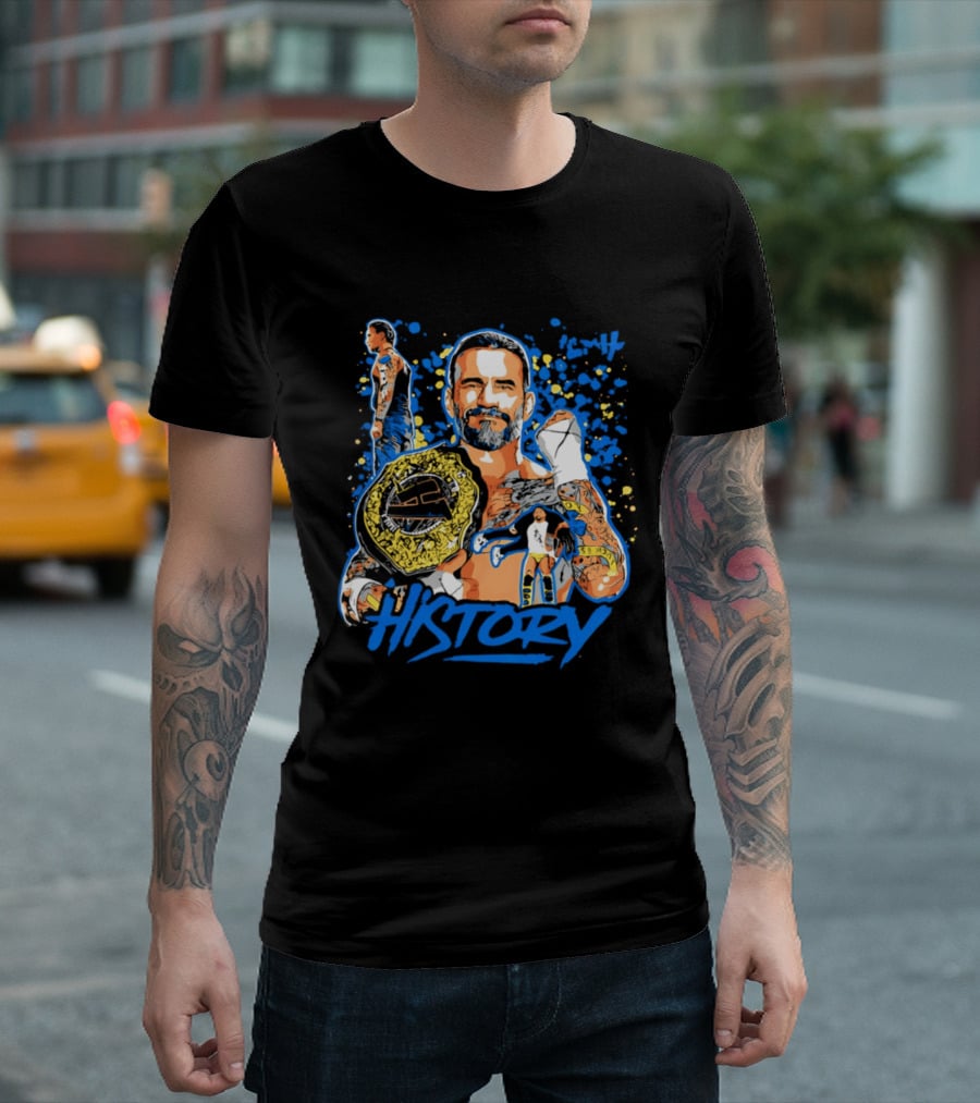 CM Punk Wrestling Champion History T-Shirt