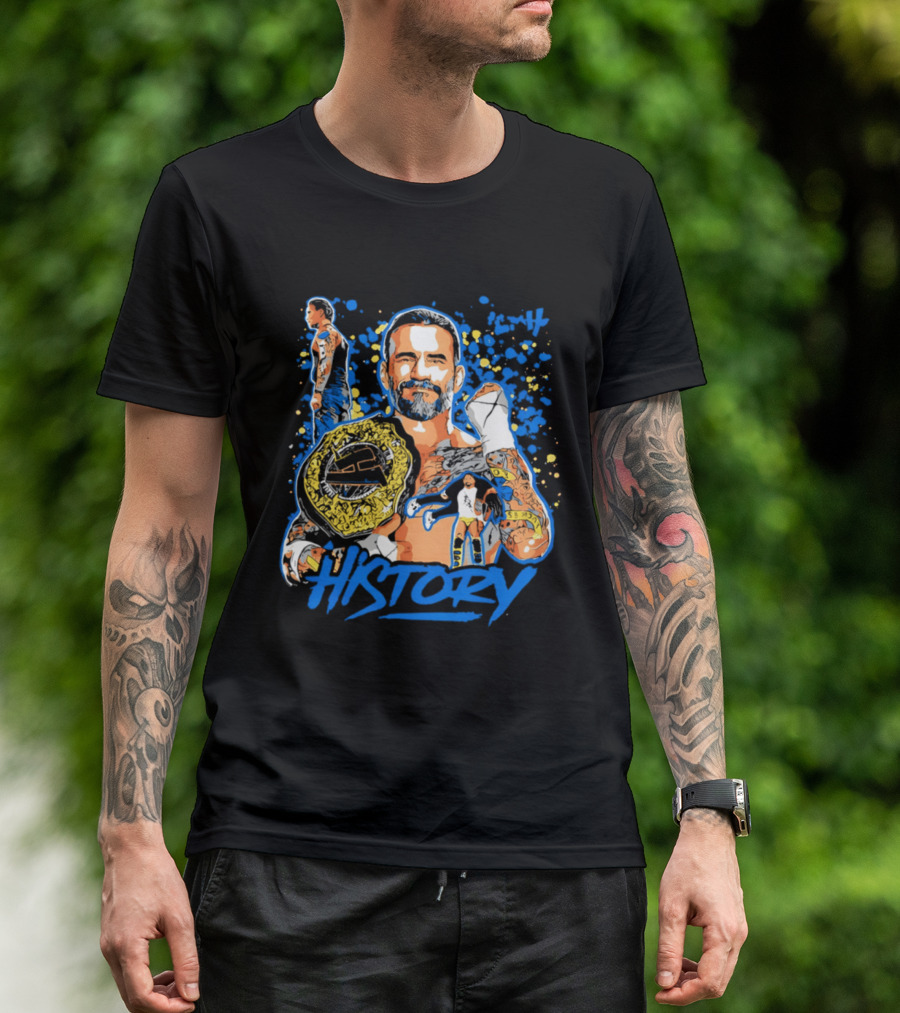 CM Punk Wrestling Champion History T-Shirt