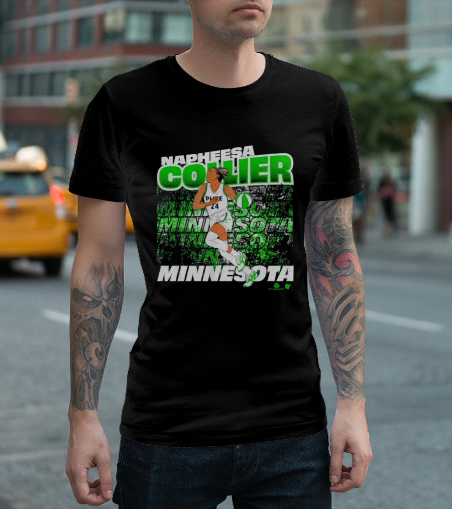 Napheesa Collier Minnesota Lynx Basketball Green Minnesota T-Shirt