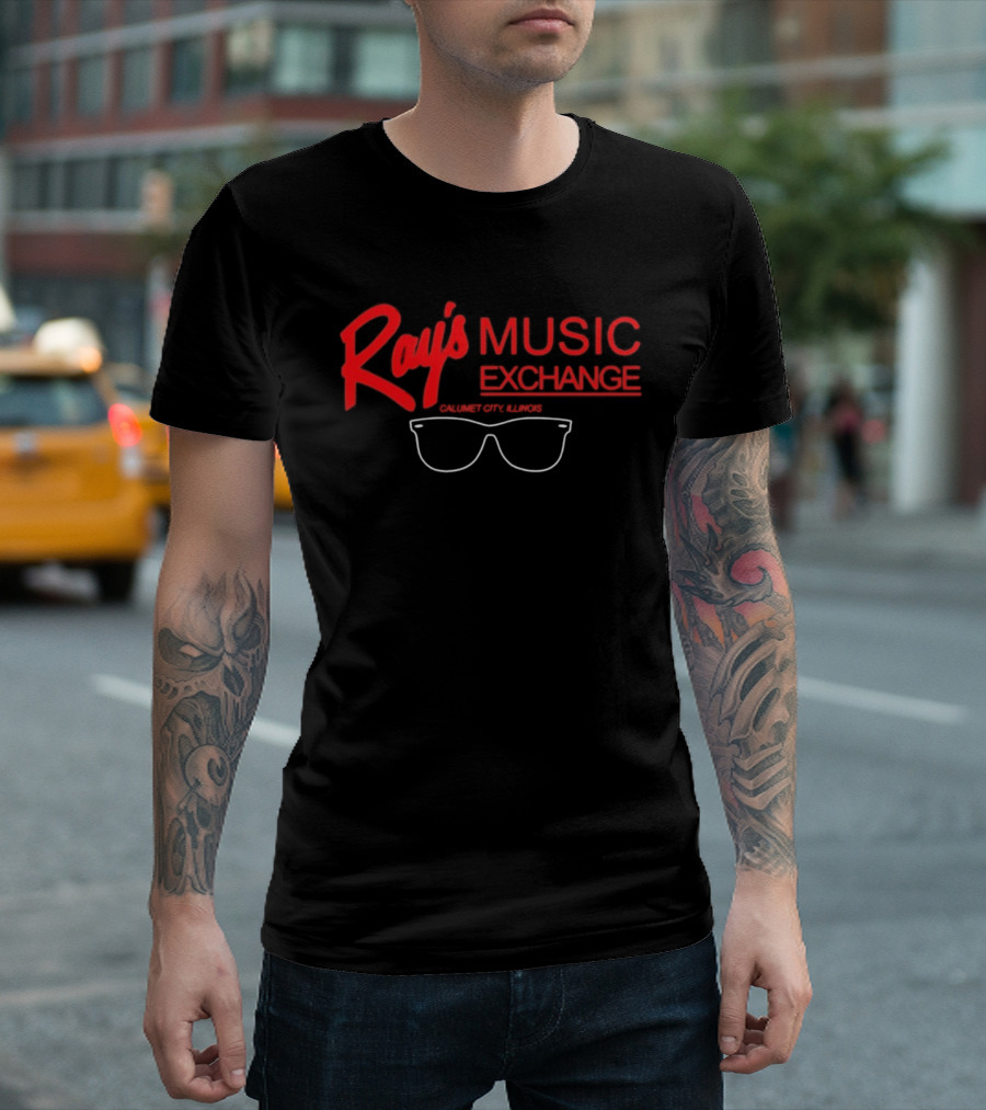Ray's Music Exchange Sunglasses Styled By Soulful Sounds T-Shirt