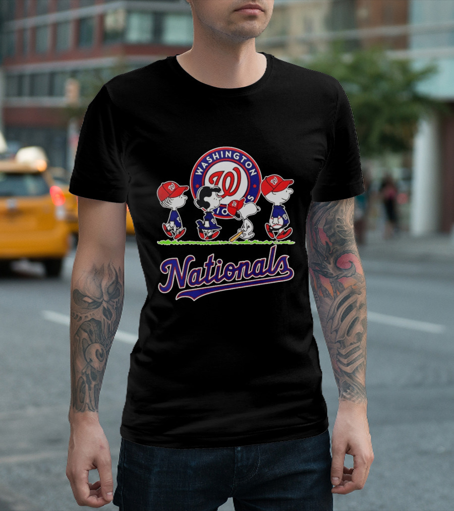 Snoopy Charlie Brown Linus Lucy 2026 Washington Nationals T-Shirt