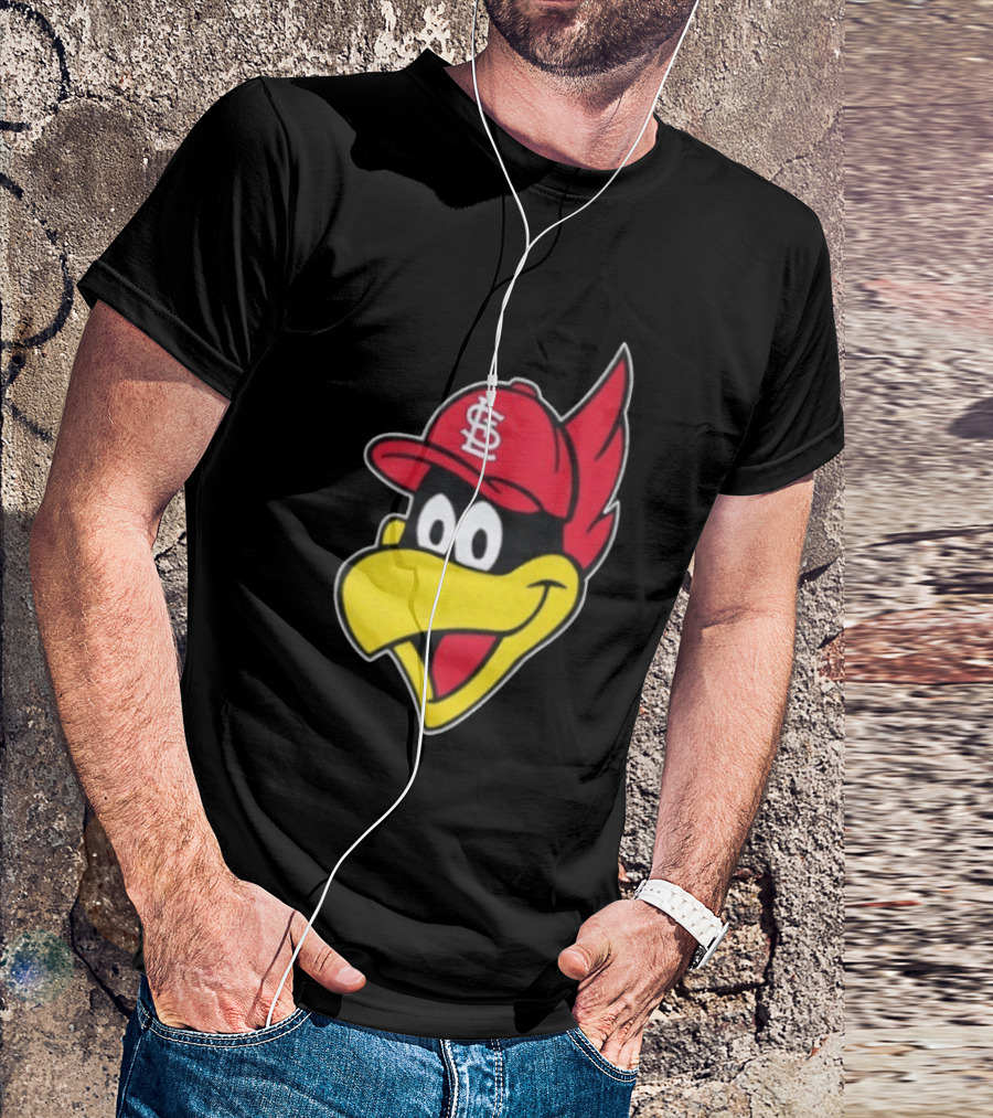 St. Louis Cardinals Fredbird Mascot Facecap Baseball T-Shirt
