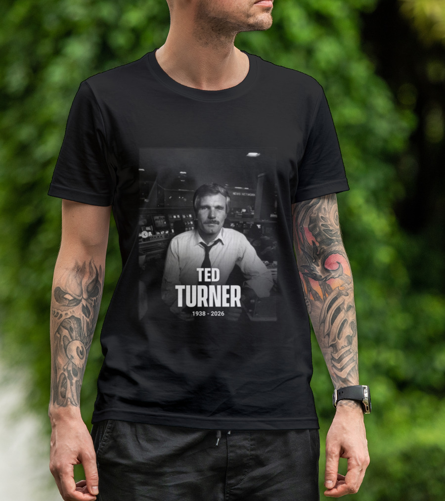 Ted Turner CNN News Network 1938 2026 Remembrance T-Shirt