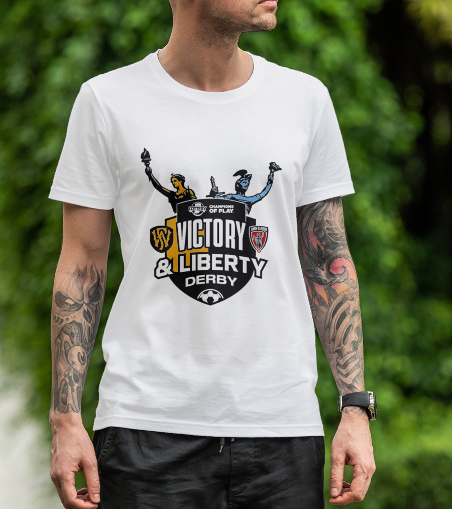 Victory And Liberty Derby Fort Wayne FC Indy Eleven Champions Of Play T-Shirt