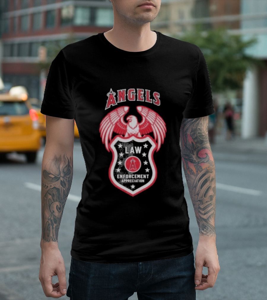 Angels Law Enforcement Appreciation 2026 Eagle Shield T-Shirt