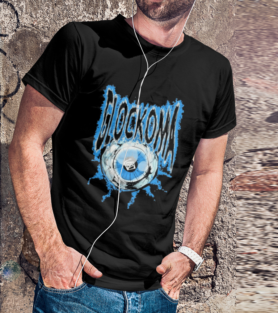 Key Glock Glockoma Eyeball Blue Splash T-Shirt