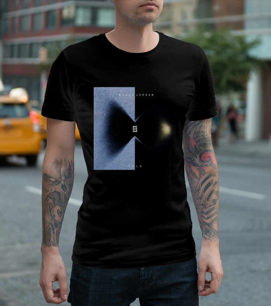 Majid Jordan Cold Album Cover Black And Blue Split T-Shirt