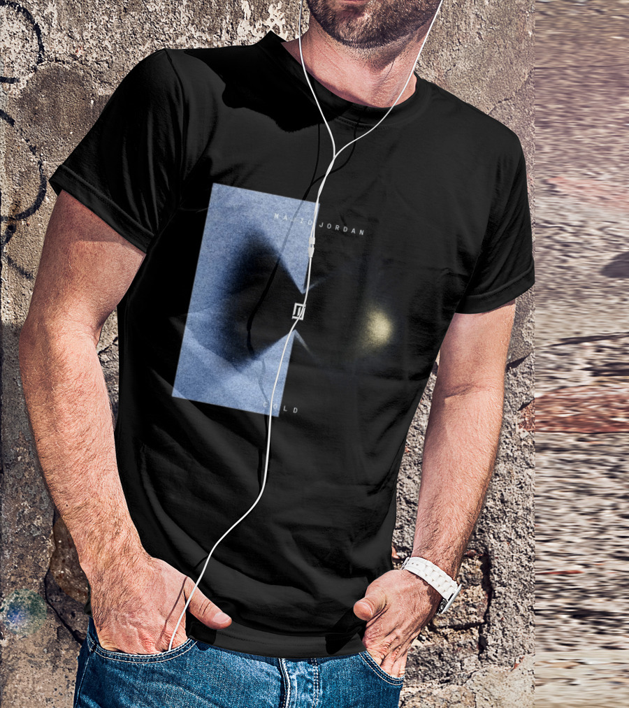 Majid Jordan Cold Album Cover Black And Blue Split T-Shirt