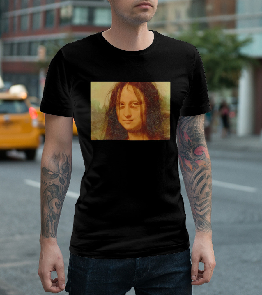 Mona Lisa Messy Hair Meme Remake T-Shirt