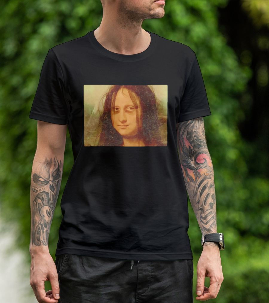 Mona Lisa Messy Hair Meme Remake T-Shirt
