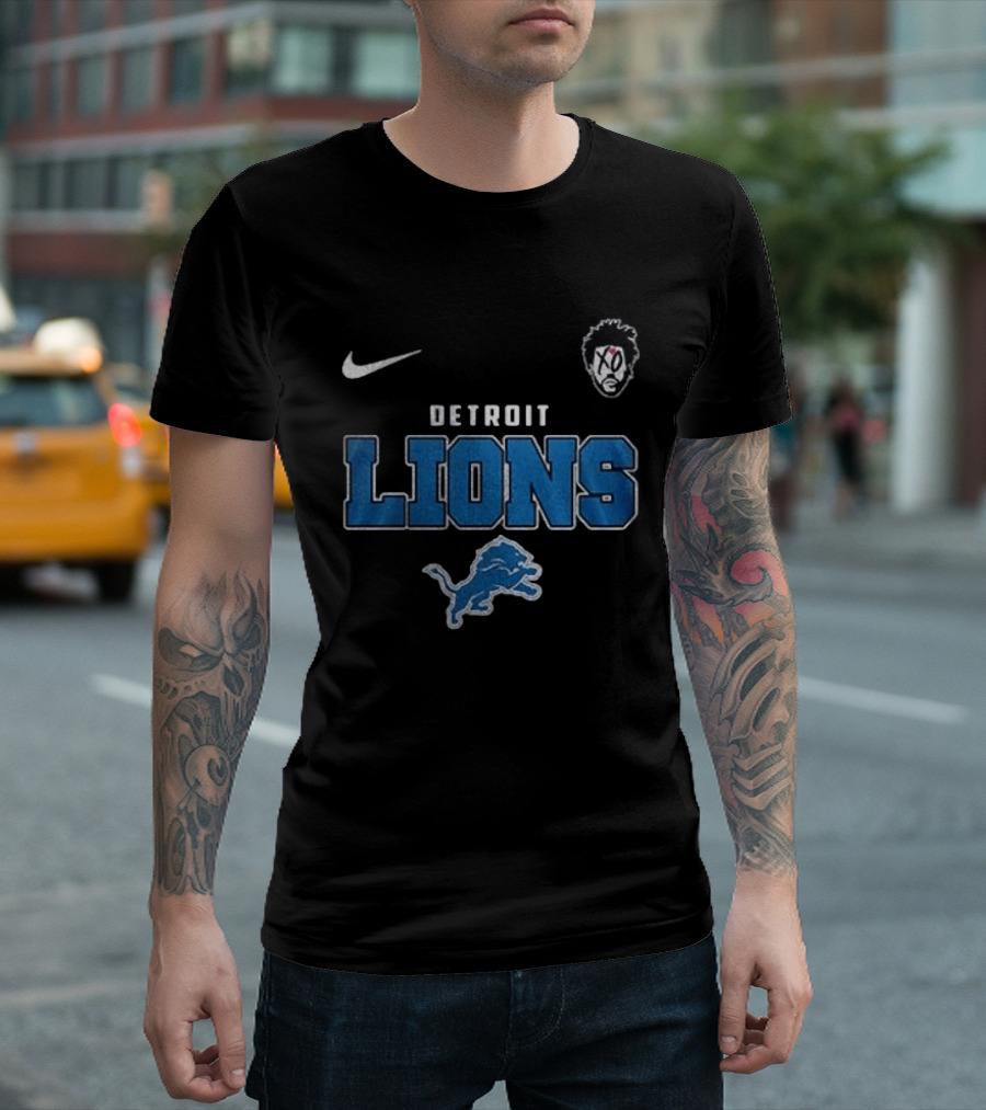 Detroit Lions The Weeknd XO Nike Collab T-Shirt