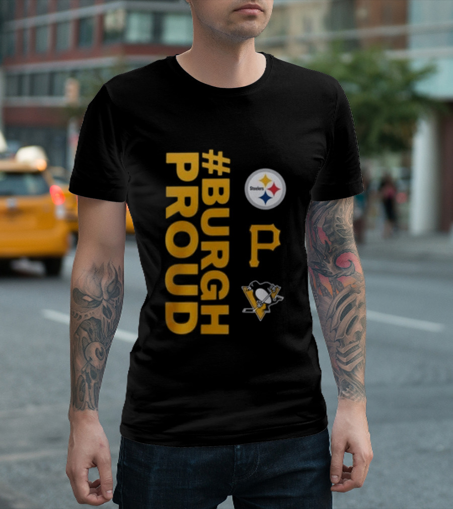 Pittsburgh Pirates 2026 #Burgh Proud Steelers Penguins T-Shirt