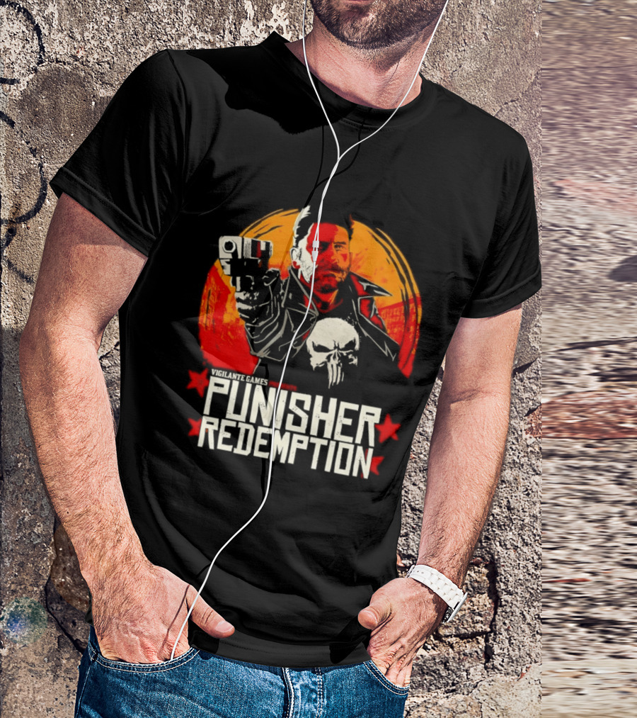 Punisher Redemption Red Dead Vigilante Games T-Shirt