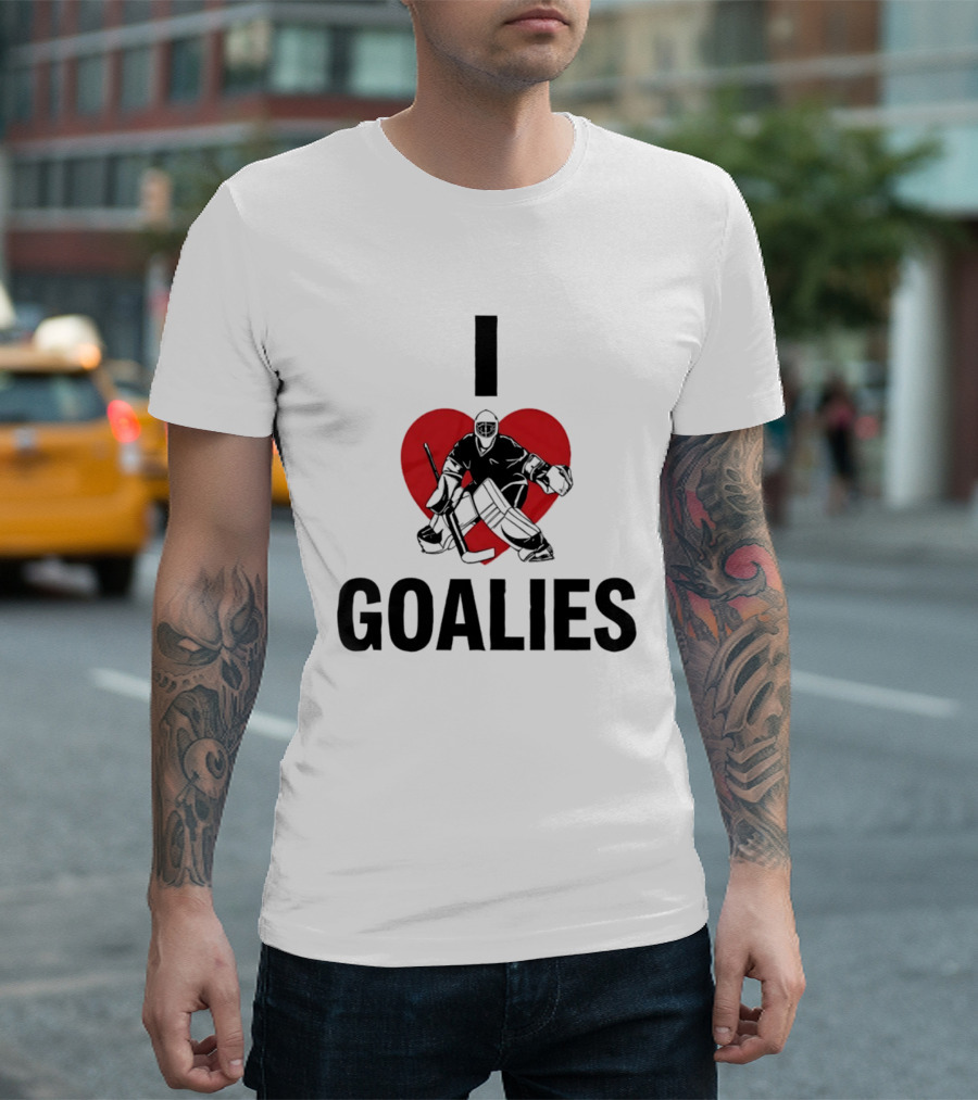 Dan Vladar Ice Hockey I Love Goalies Philadelphia Flyers T-Shirt