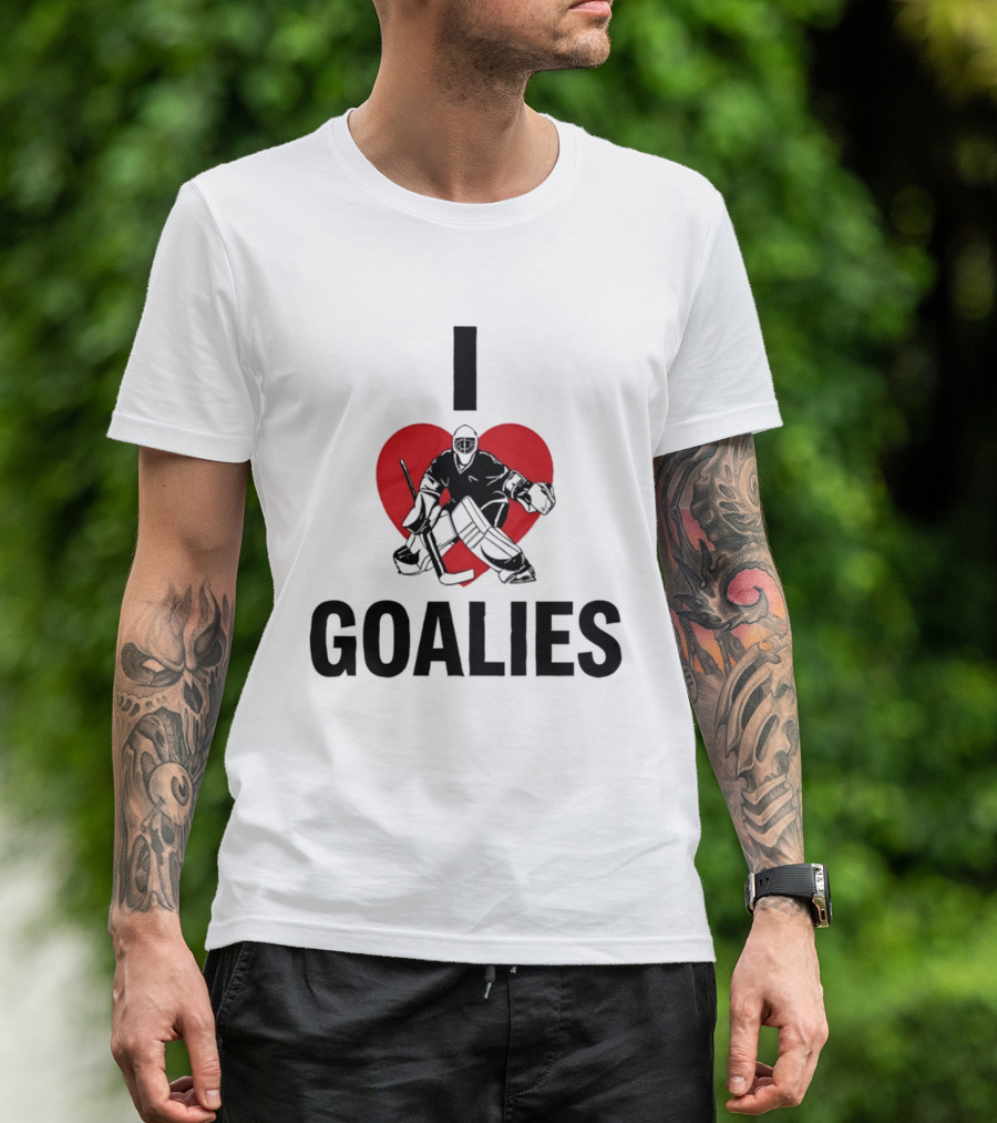 Dan Vladar Ice Hockey I Love Goalies Philadelphia Flyers T-Shirt