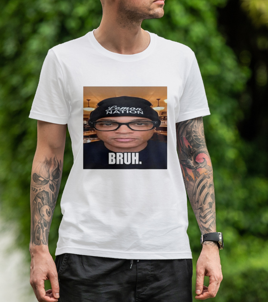 Lemon Nation Beanie Glasses Meme Bruh T-Shirt