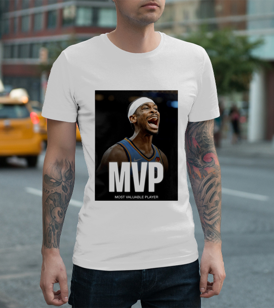 Shai Gilgeous Alexander MVP Most Valuable Player OKC Thunder Celebration T-Shirt