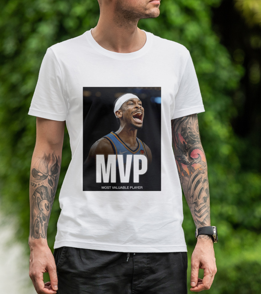 Shai Gilgeous Alexander MVP Most Valuable Player OKC Thunder Celebration T-Shirt