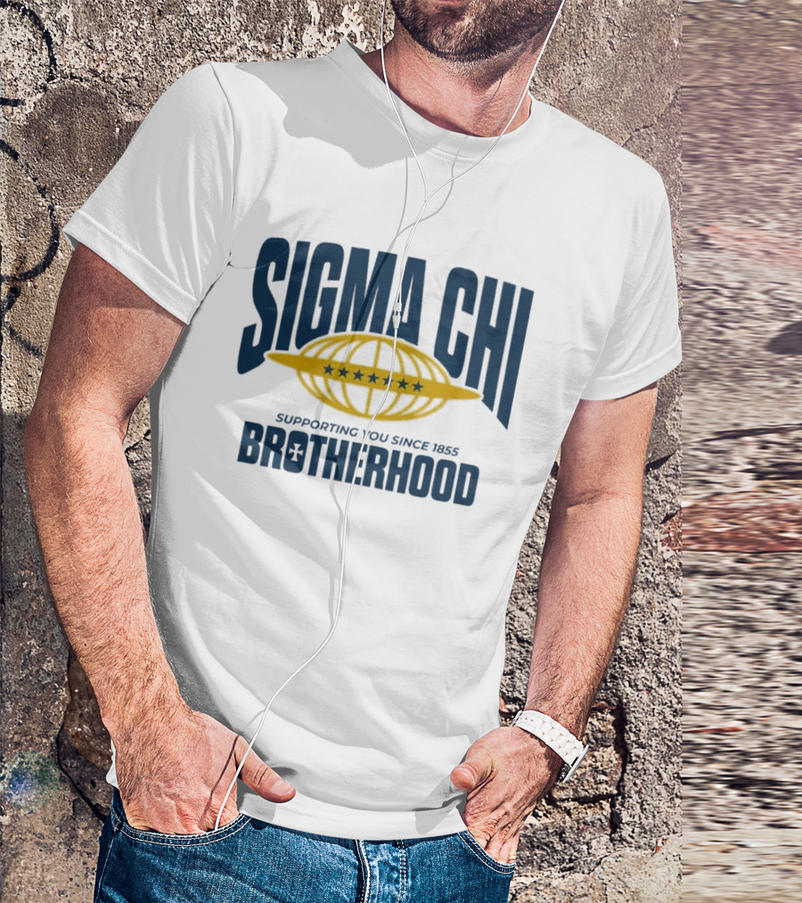 Sigma Chi Supporting You Since 1855 Brotherhood Stars T-Shirt