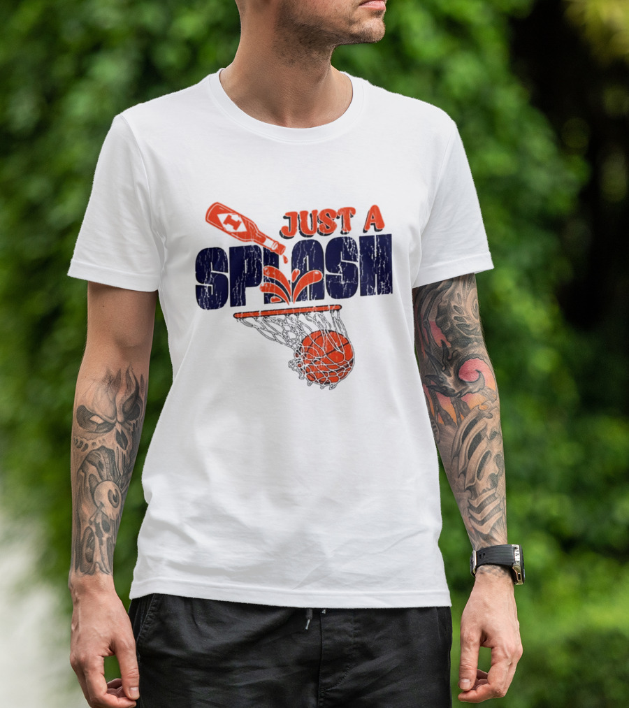 JUST A SPLASH Basketball Bottle Net Hoops T-Shirt