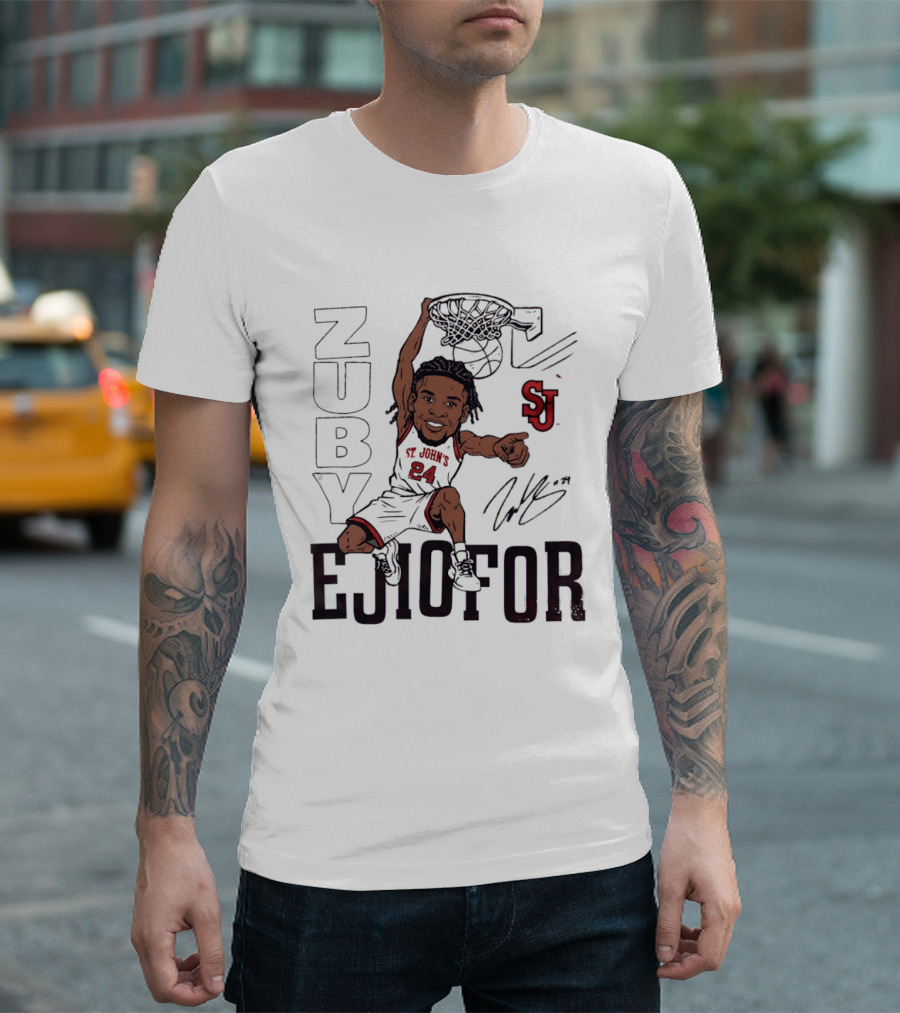 Zuby Ejiofor St. John's Red Storm Slam Dunk Basketball SJ 24 T-Shirt