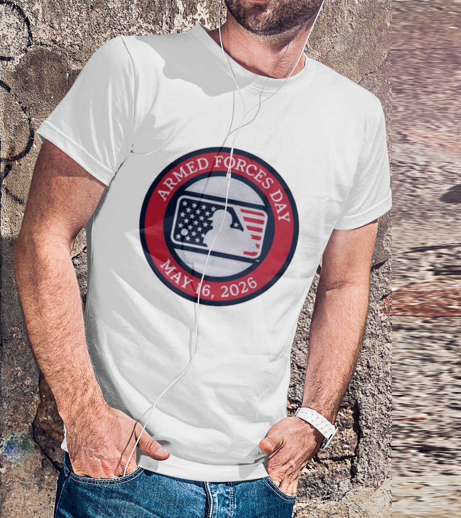 MLB Armed Forces Day May 16 2026 Stars And Stripes Circle T-Shirt