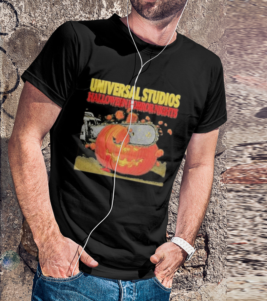 Universal Studios Halloween Horror Nights Pumpkin Chainsaw T-Shirt