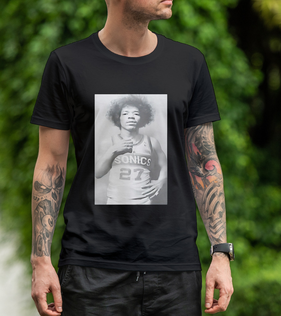 Jimi Hendrix Seattle Sonics Jersey 27 T-Shirt