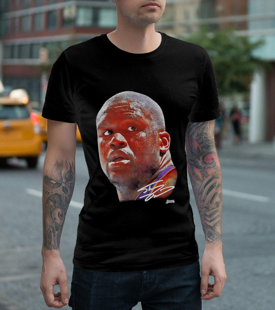 Los Angeles Lakers Shaquille O'Neal Signature Big Face Legends T-Shirt