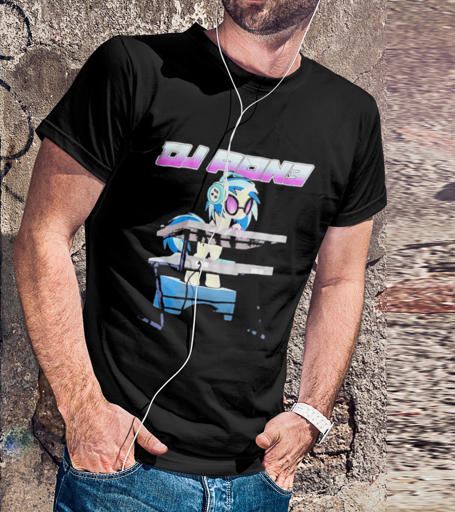 DJ Pon3 My Little Pony Character With Headphones And Turntable T-Shirt
