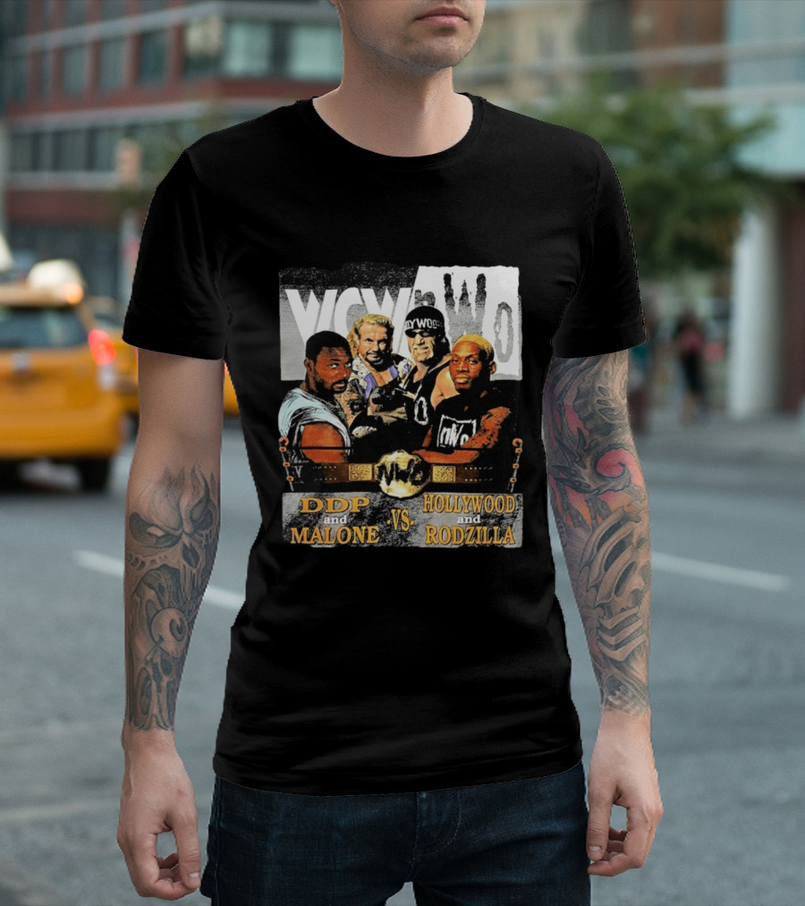 WCW NWo DDP And Malone Vs Hollywood And Rodzilla 90s Wrestling T-Shirt