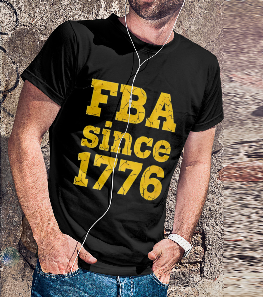 FBA Since 1776 Yellow Cheese Letters T-Shirt