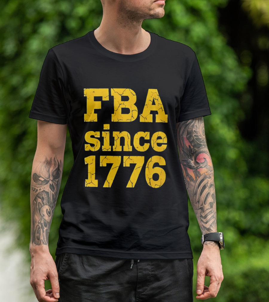 FBA Since 1776 Yellow Cheese Letters T-Shirt