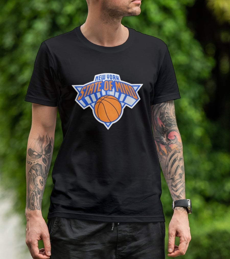 New York State Of Mind Basketball Knicks Team T-Shirt