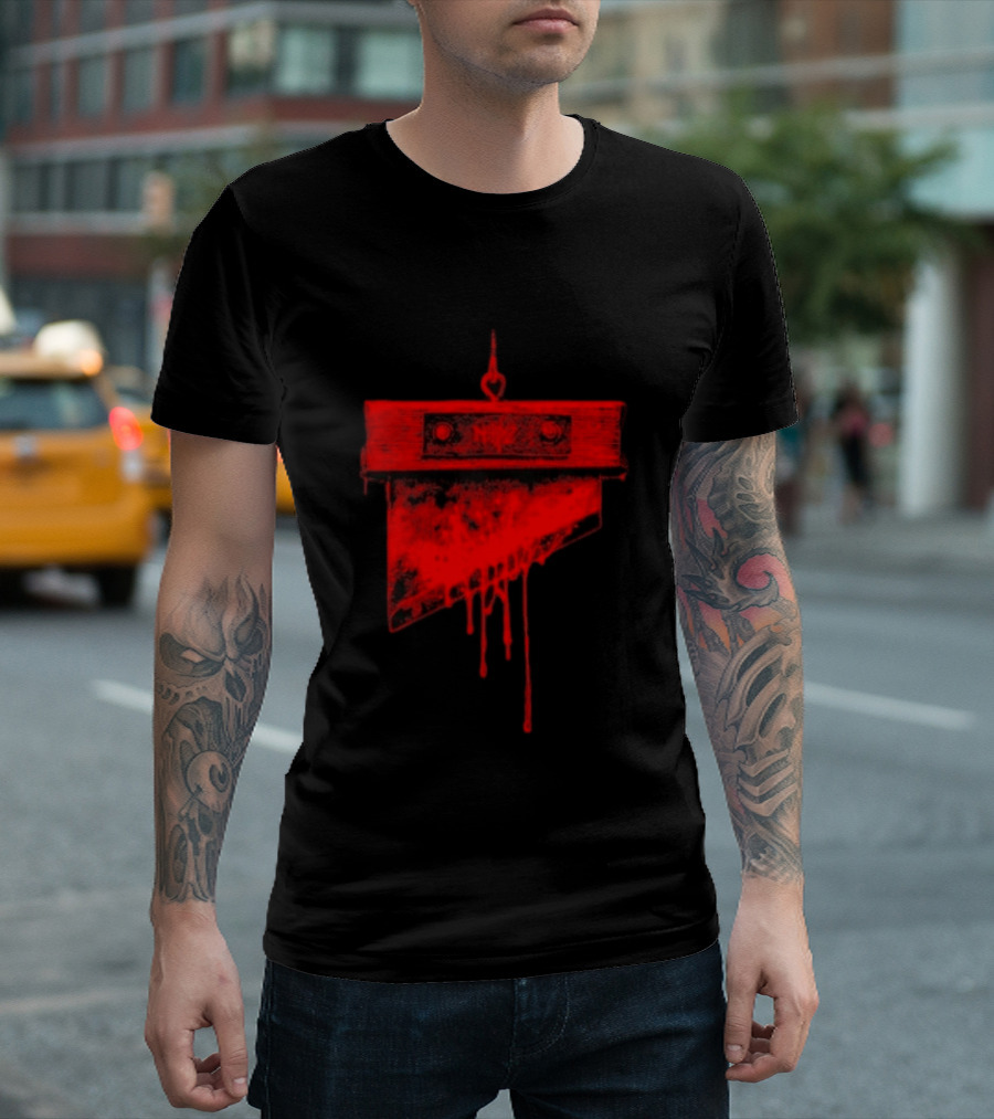 Noyz Narcos Italian Horror Story Ghigliottina Blood Dripping Guillotine T-Shirt