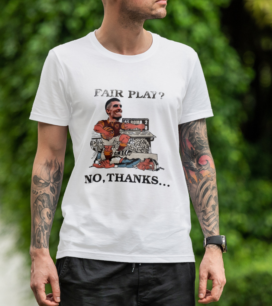 Gianluca Mancini AS Roma Fair Play No Thanks Comic T-Shirt