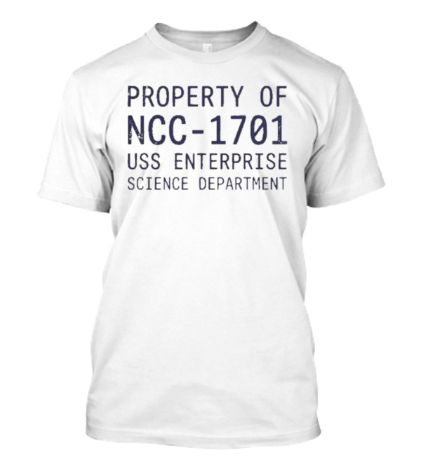 Property Of NCC 1701 USS Enterprise Science Department Starfleet Insignia T-Shirt