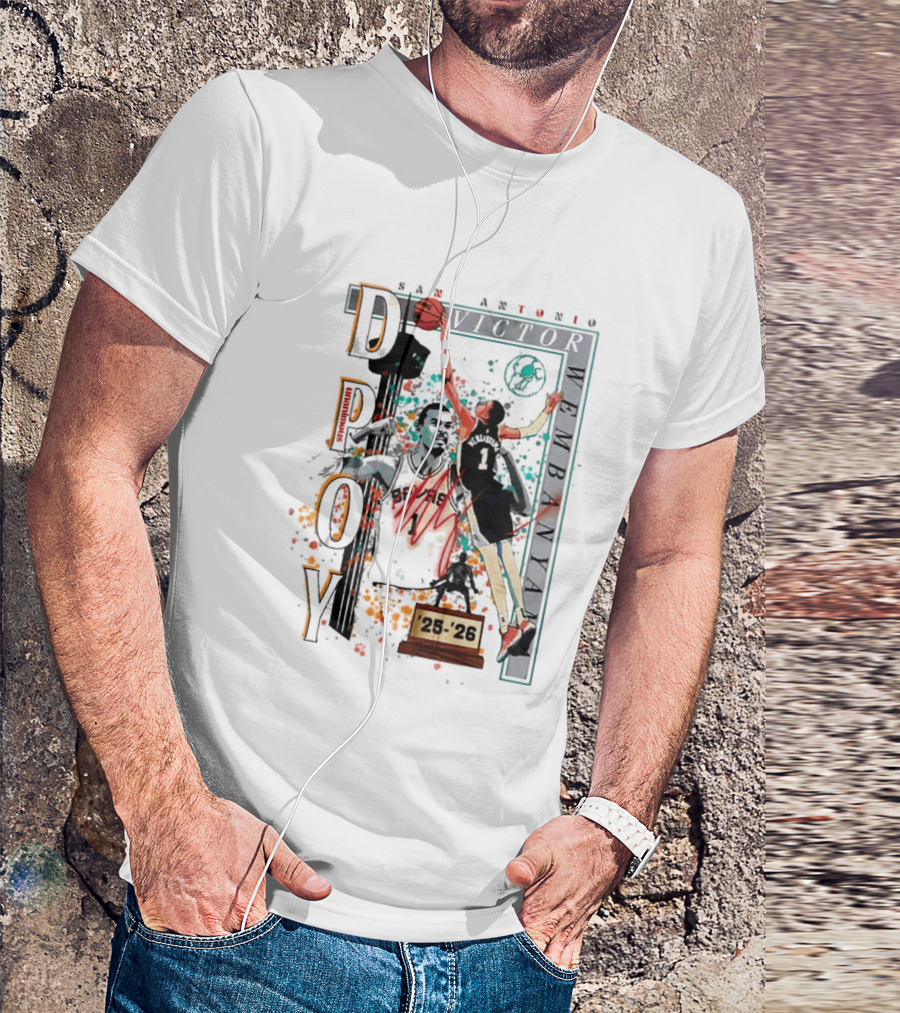 San Antonio Spurs DPOY Victor Wembanyama 25 26 T-Shirt