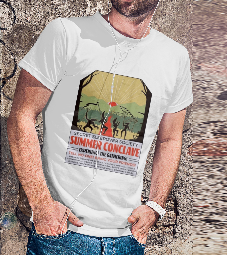Secret Sleepover Society Summer Conclave Experience The Gathering Archery Campfire Stories Crafts Survival Skills T-Shirt