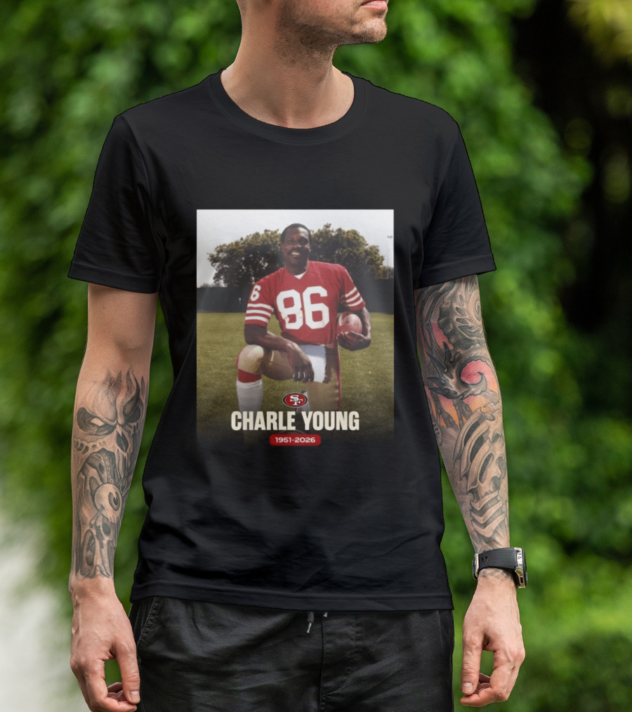 San Francisco 49ers Charle Young 86 1951 2026 T-Shirt