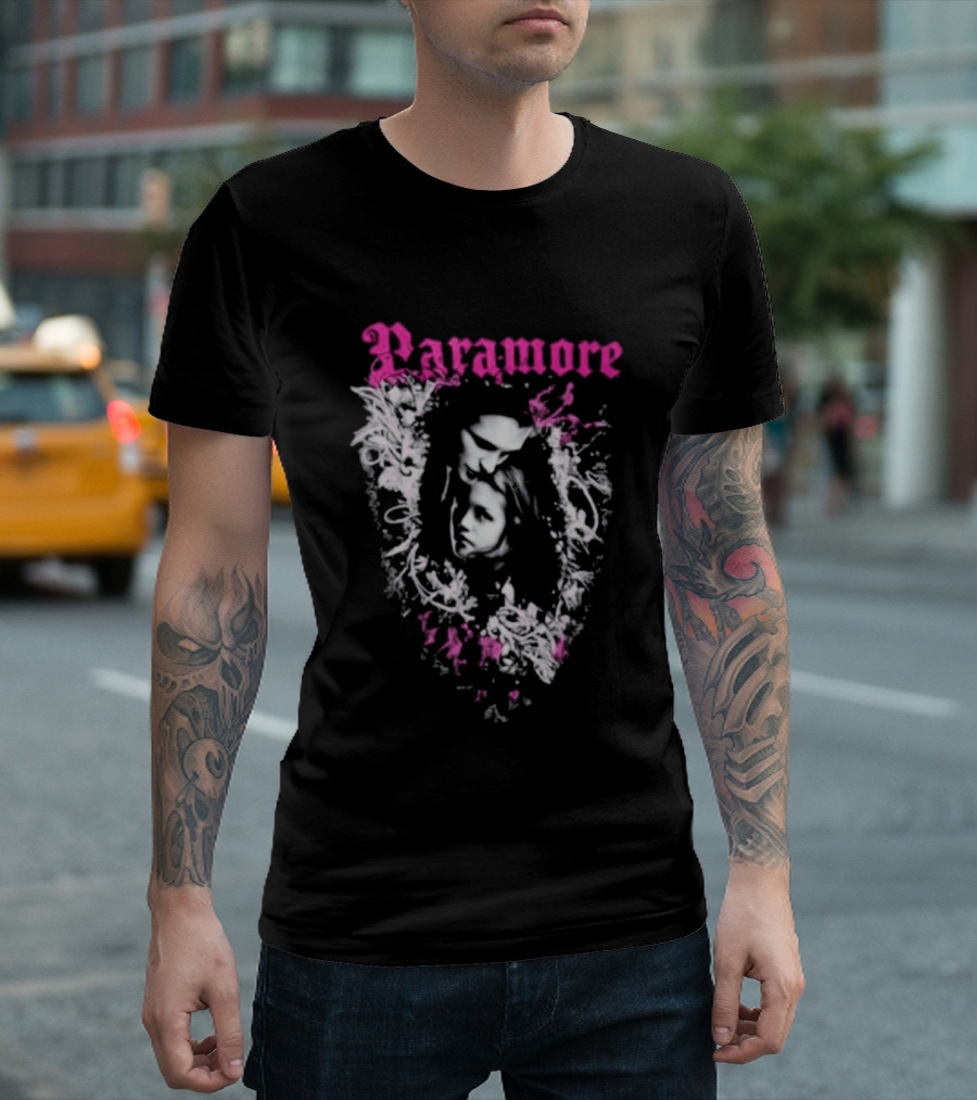 Twilight Edward Cullen Bella Swan Paramore Floral T-Shirt