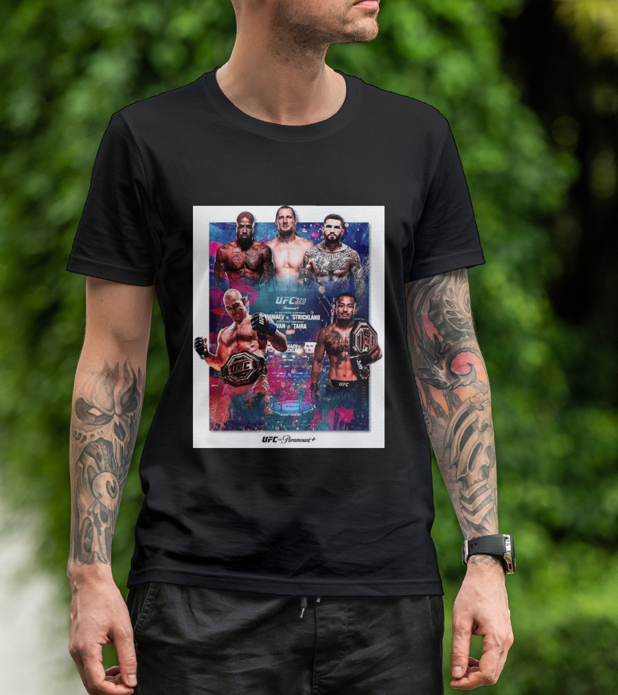 UFC 328 Khamzat Chimaev Vs Sean Strickland Joshua Van Vs Tatsuro Taira May 9 2026 Event UFC X Paramount Plus T-Shirt