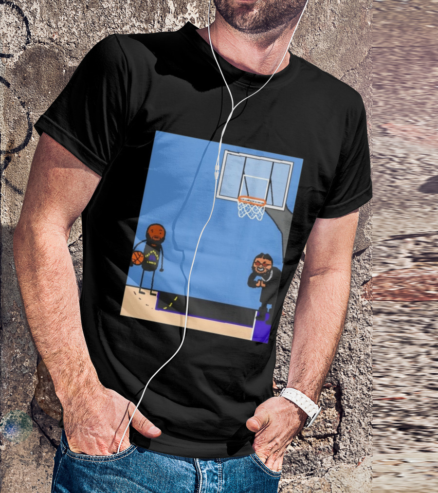 Villain Brooks Vs Dillon Brooks Basketball Humor Phoenix Suns Sketch T-Shirt