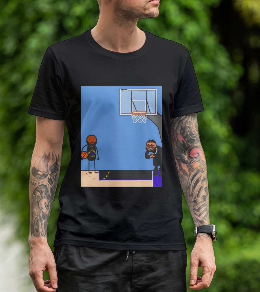Villain Brooks Vs Dillon Brooks Basketball Humor Phoenix Suns Sketch T-Shirt