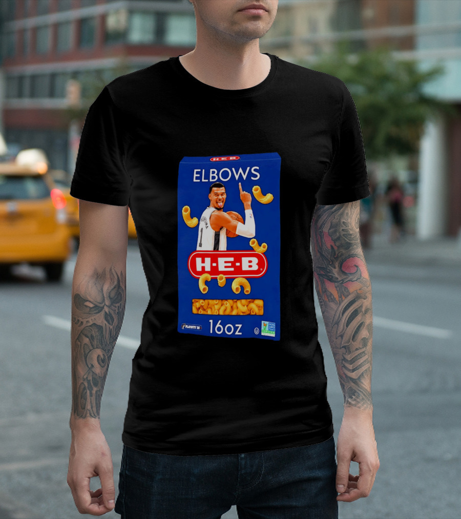 San Antonio Spurs Wemby HEB Elbows 16oz Playoffs Meme T-Shirt