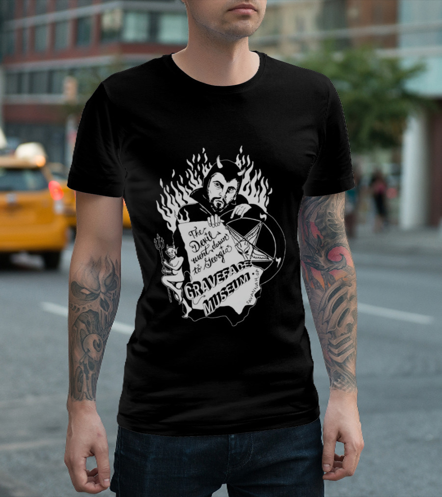 Anton LaVey Church Of Satan Graveface Museum The Devil Went Down To Georgia T-Shirt